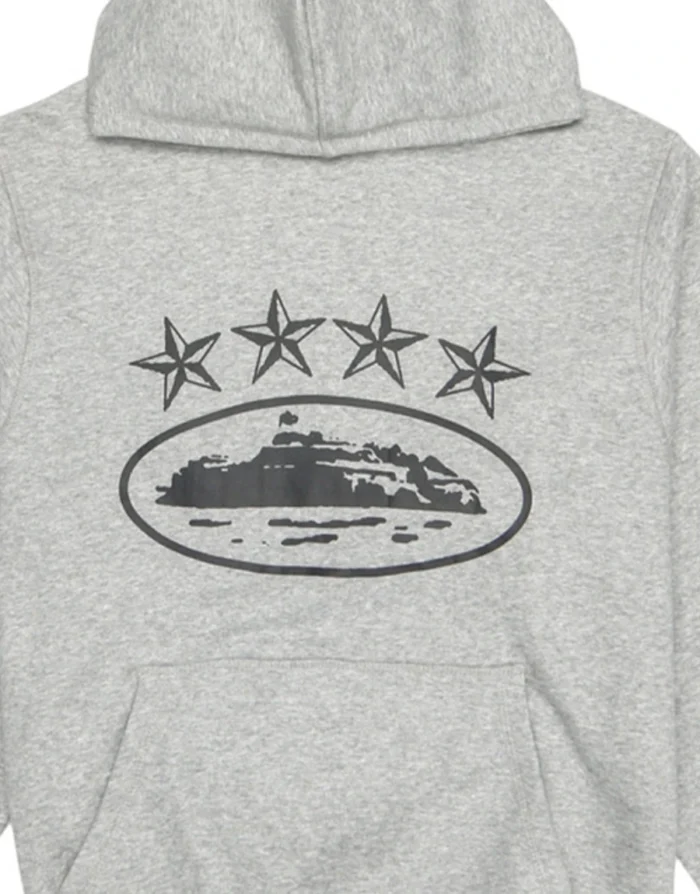 Corteiz 4Starz Alcatraz Hoodie Grau (2)