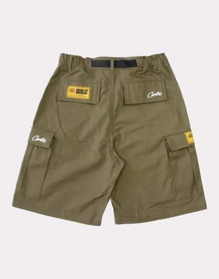 Corteiz Alcatraz Cargo Shorts Khaki Grün (1)