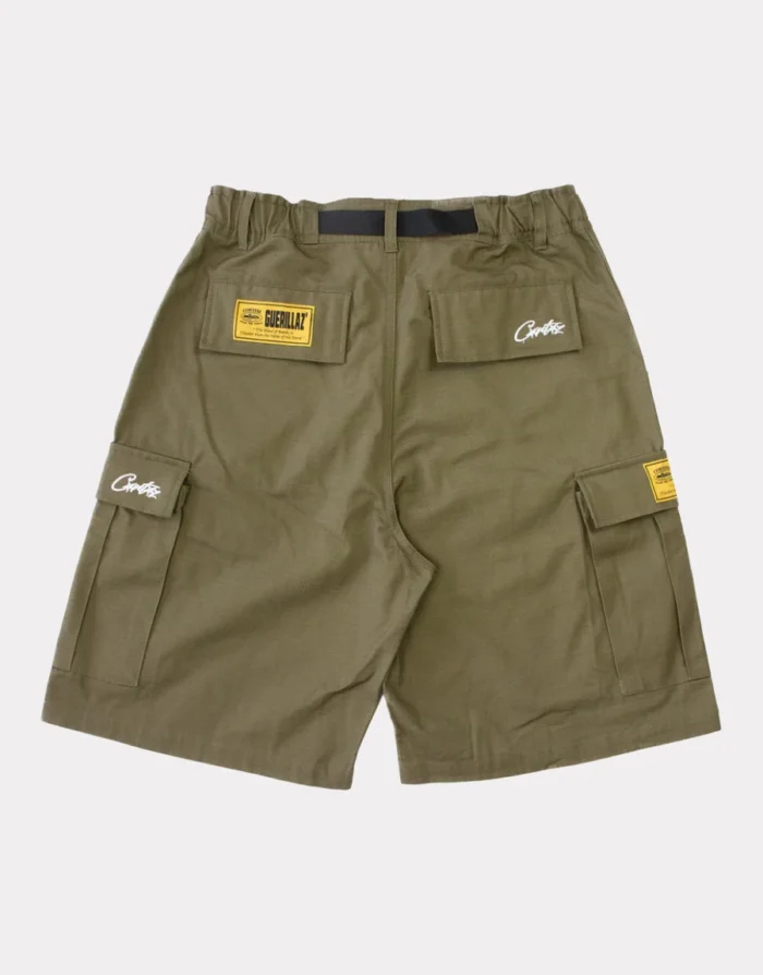 Corteiz Alcatraz Cargo Shorts Khaki Grün (1)