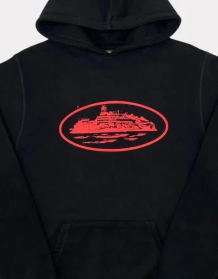 Corteiz Alcatraz Hoodie SchwarzRot (1)