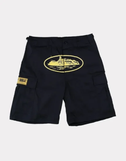 Corteiz Guerillaz 21′ Shorts SchwarzGelb (1)