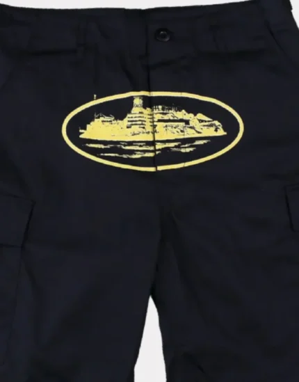 Corteiz Guerillaz 21′ Shorts SchwarzGelb (2)