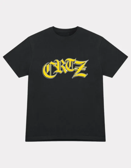 Corteiz Old English T Shirt Schwarz