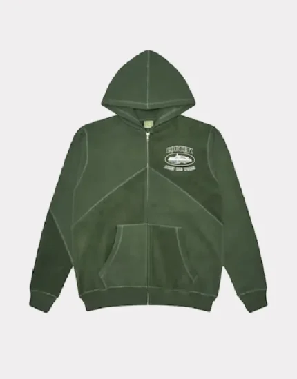 Corteiz Superior V2 Zip Hoodie – Forrest Green