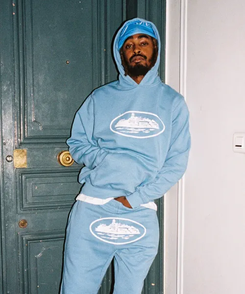 corteiz tracksuit blue